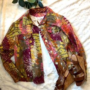 Ruby Rd Linen Blend Sheer Accent top-Small Petite